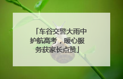 车谷交警大雨中护航高考，暖心服务获家长点赞