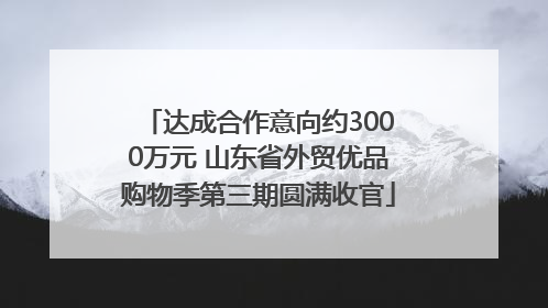 达成合作意向约3000万元 山东省外贸优品购物季第三期圆满收官