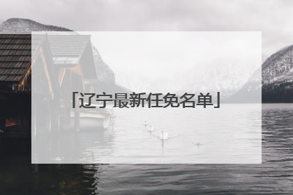 辽宁最新任免名单