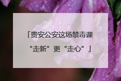 贵安公安这场禁毒课“走新”更“走心”