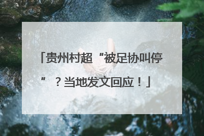 贵州村超“被足协叫停”？当地发文回应！