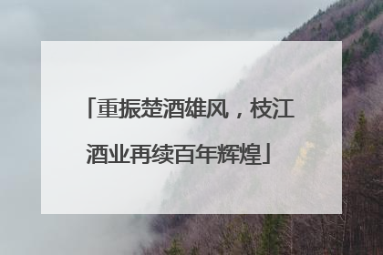 重振楚酒雄风，枝江酒业再续百年辉煌