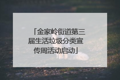 金家岭街道第三届生活垃圾分类宣传周活动启动