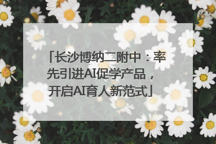 长沙博纳二附中：率先引进AI促学产品，开启AI育人新范式