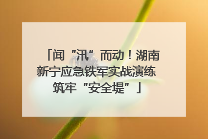闻“汛”而动！湖南新宁应急铁军实战演练筑牢“安全堤”