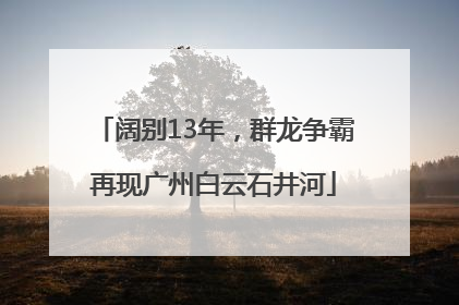 阔别13年，群龙争霸再现广州白云石井河