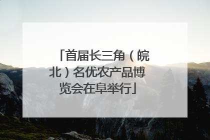 首届长三角（皖北）名优农产品博览会在阜举行