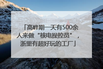 高峰期一天有500余人来做“核电操控员”，浙里有超好玩的工厂