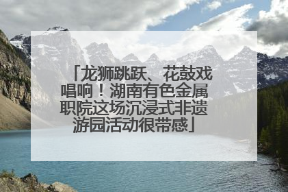 龙狮跳跃、花鼓戏唱响！湖南有色金属职院这场沉浸式非遗游园活动很带感