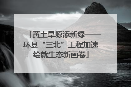 黄土旱塬添新绿——环县“三北”工程加速绘就生态新画卷
