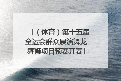 （体育）第十五届全运会群众展演舞龙舞狮项目预赛开赛