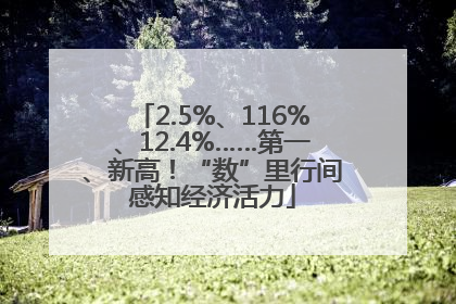 2.5%、116%、12.4%……第一、新高！“数”里行间感知经济活力