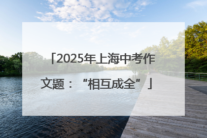2025年上海中考作文题：“相互成全”