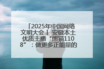 2025年中国网络文明大会丨 安徽本土优质主播“熊猫1108”：做更多正能量的事情 带给大家快乐