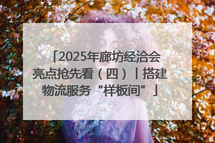 2025年廊坊经洽会亮点抢先看（四）丨搭建物流服务“样板间”