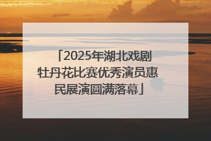 2025年湖北戏剧牡丹花比赛优秀演员惠民展演圆满落幕
