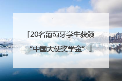 20名葡萄牙学生获颁“中国大使奖学金”