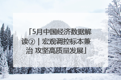 5月中国经济数据解读②｜宏观调控标本兼治 攻坚高质量发展