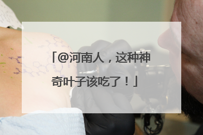 @河南人，这种神奇叶子该吃了！
