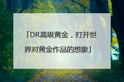 DR高级黄金，打开世界对黄金作品的想象