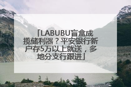 LABUBU盲盒成揽储利器？平安银行新户存5万以上就送，多地分支行跟进